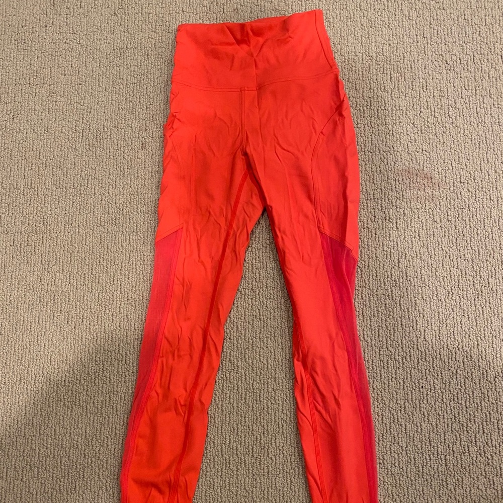 Bright coral lululemon legging